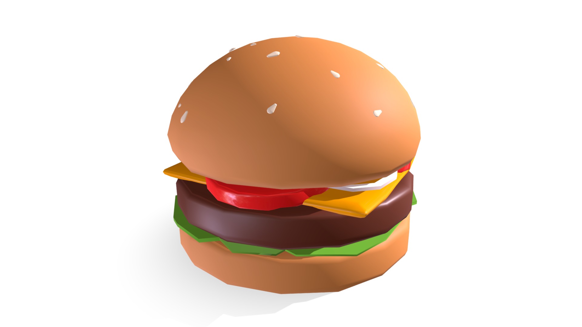3D model Cheeseburger - This is a 3D model of the Cheeseburger. The 3D model is about a stack of hamburgers.