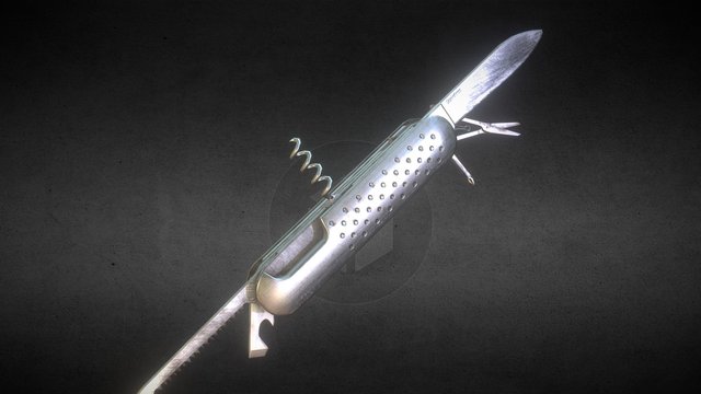 Metal PenKnife 3D Model