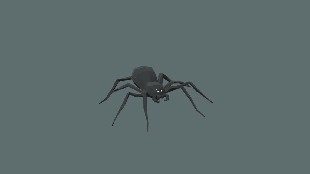 Low poly spider (rigged)