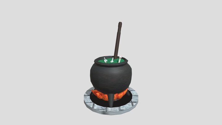 Witch's Cauldron 3D Model