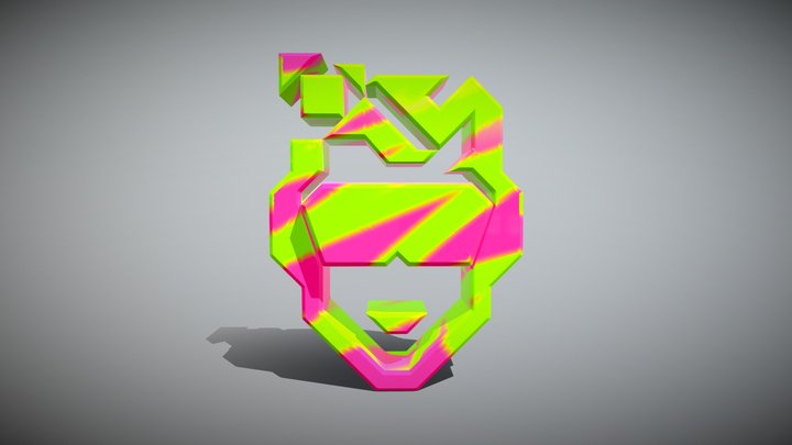 Logo_shininggreenandpink 3D Model