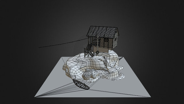 Cabin on a lake 3D Model