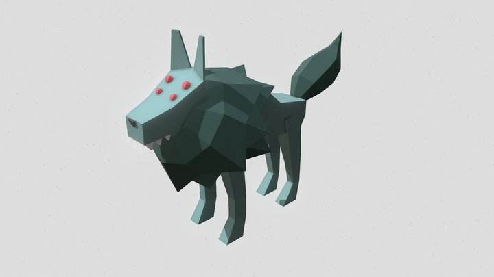 Moonless low poly 3D Model