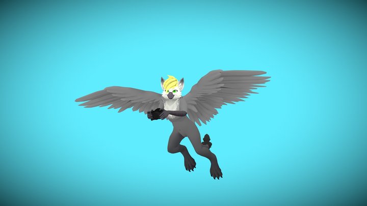 Clockie the Gryphon 3D Model