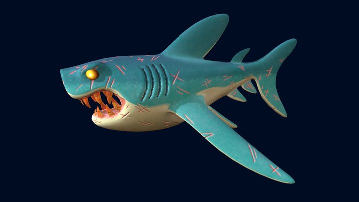 Stylized Shark | Hungry Shark Inspired – Modello 3D gratuito STL