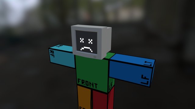 Unturned Screen Head 3D Model