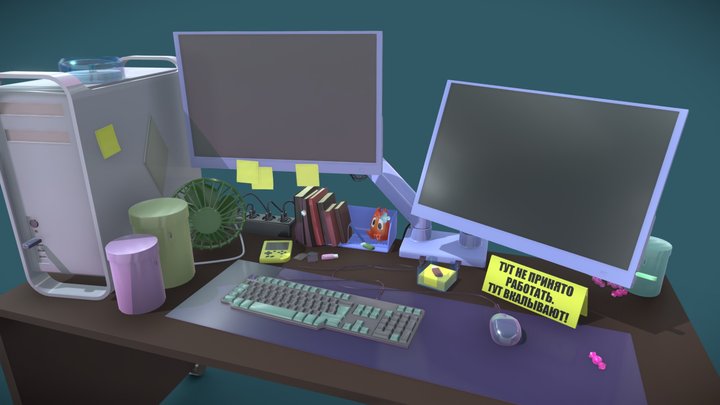 Anime Table 3D Model