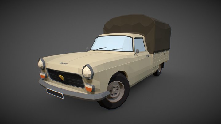 Peugeot 404 Pick-up ( bâché ) 3D Model