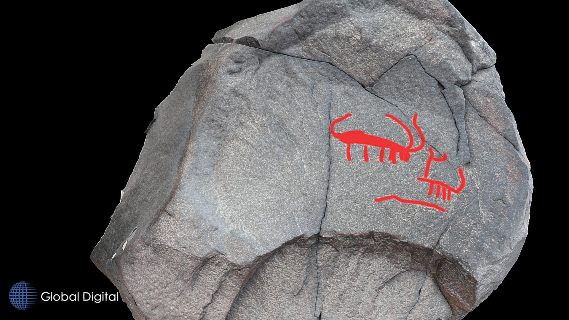 Petroglyph V16 Khatm Al Melaha, Kalba, Sharjah