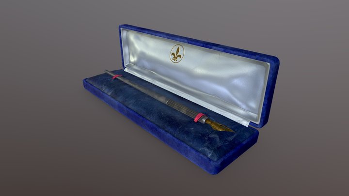 Ink Pen and Case 3D Model