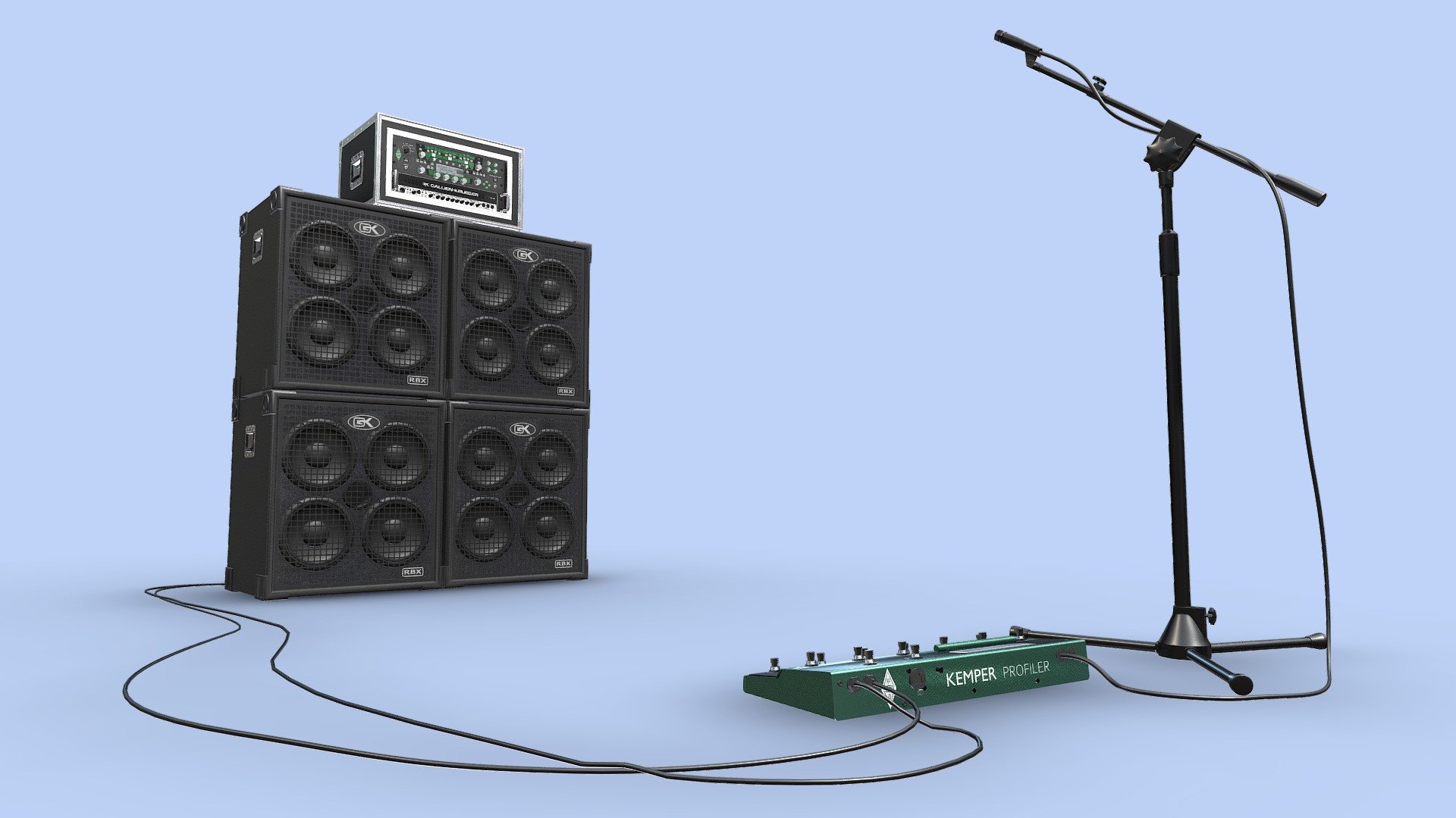 BASS RIG KEMPER & GALLIEN KRUEGER & SHURE SM57