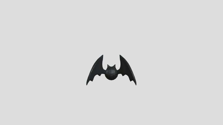 Bat Dark Bad Cartoon Monster 3D Model