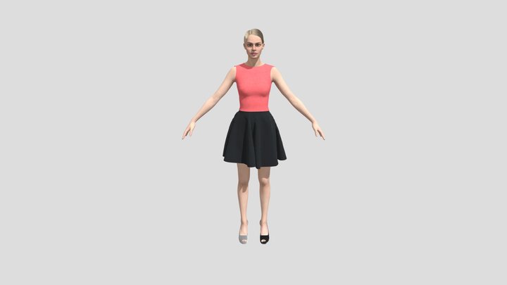 Woman-dress-2 3D Model