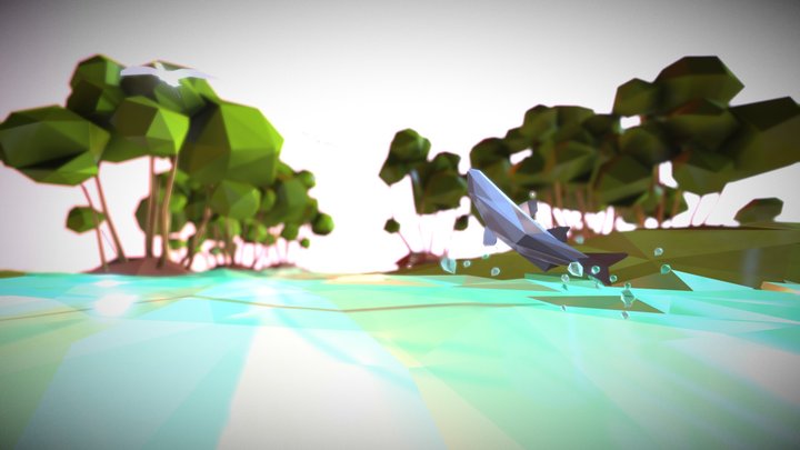 Low Poly Mangrove 3D Model