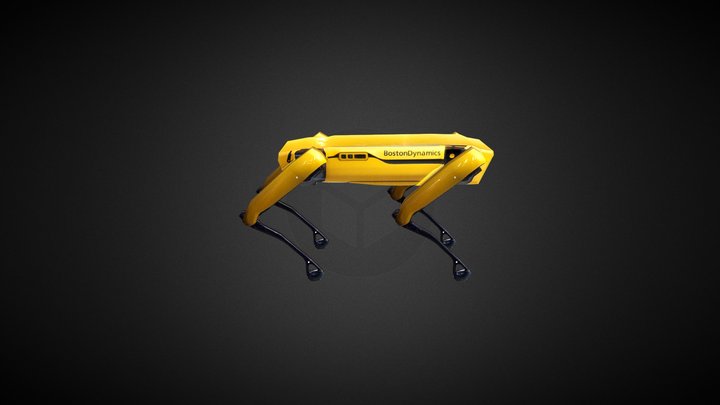 Spot robot low poly model with rig 3D Model