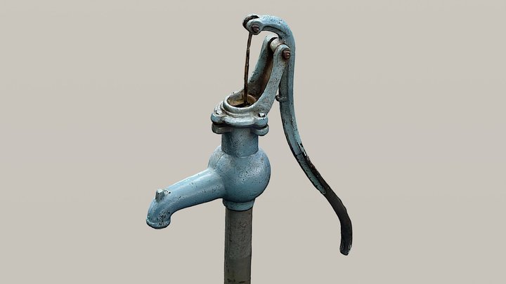 Rusty Old Water Pump Scan 4k 3D Model