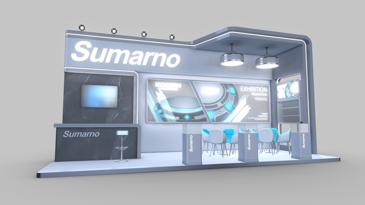 EXHIBITION STAND SNF 3D Model