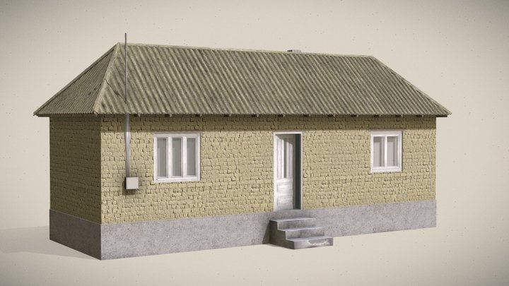 Mud brick house 3D Model