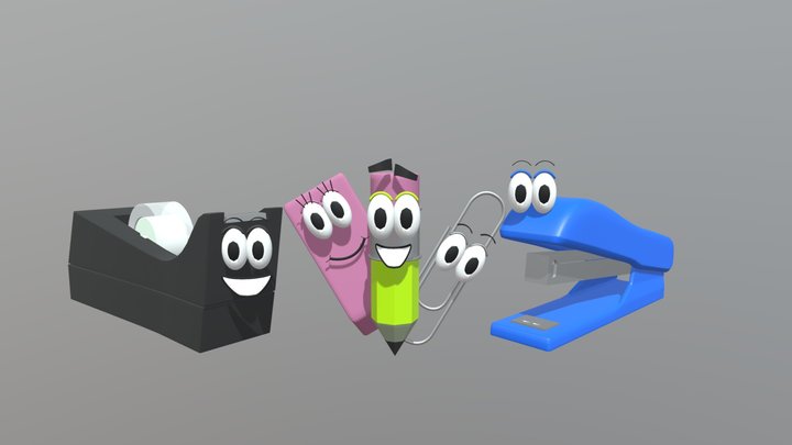 Clippy And Friends 3D Model