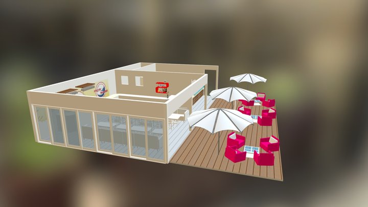 Café Restaurant model 3D Model