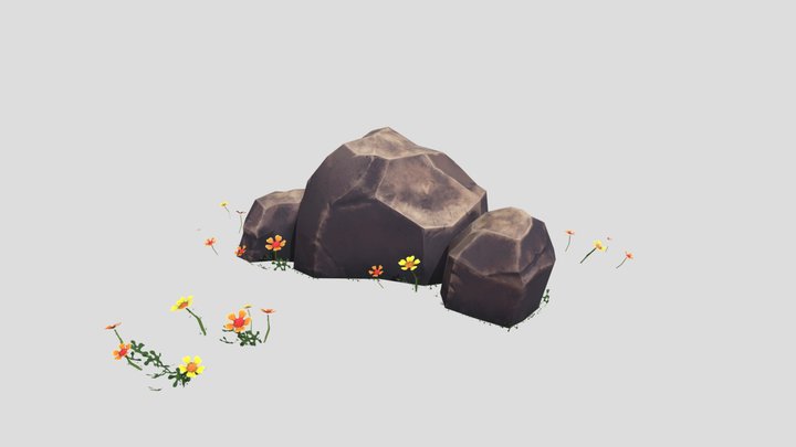 Rock Scene 3D Model