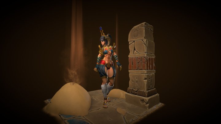 Egyptian goddess -Renenoutet 3D Model