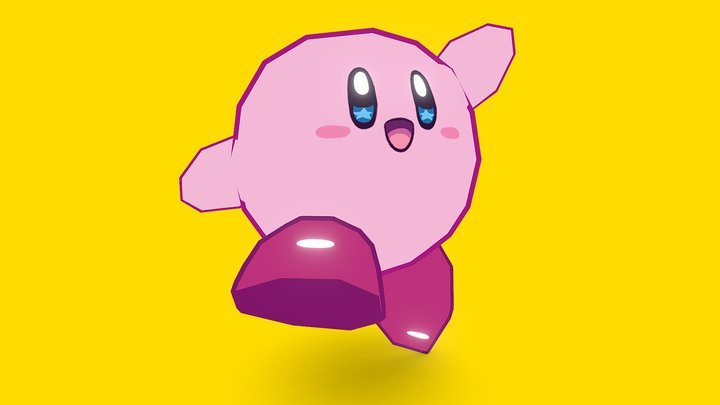 Low-poly Kirby! 3D Model