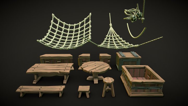 Pirate Bar Assets 3D Model
