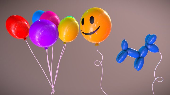 Balloons 3D Model