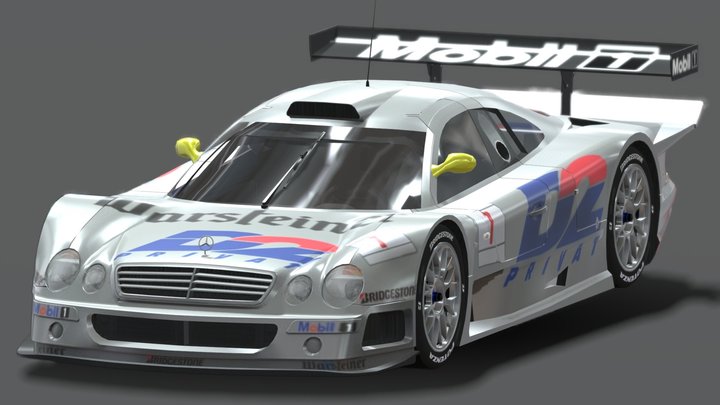 1997 Mercedes CLK GTR GT1 – Modello 3D gratuito STL