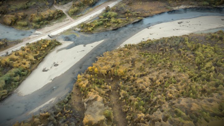 Wetland, forest, shoal, levee and river – Gratis 3D-model STL