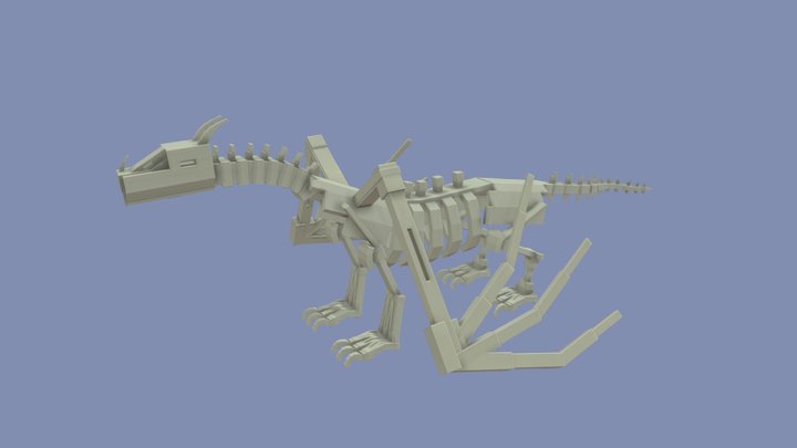 Bone dragon - Minecraft creature - Free 3D Model