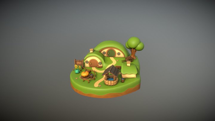 Hobbiton - Diorama - Alvified 3D Model
