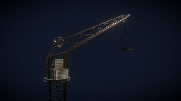 simple Industry Crane 1 3D Model