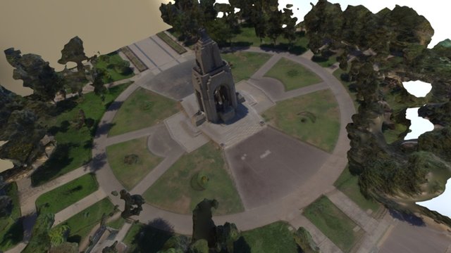 Monumento Defensores de la Frontera- Drone House 3D Model