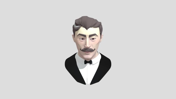 mustache man 3D Model