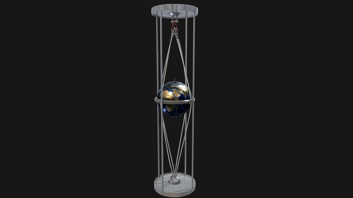 Exhibition stand with a globe – Kostenloses 3D-Modell STL