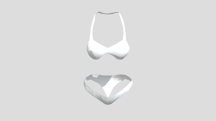Simple female swimsuit 3D Model