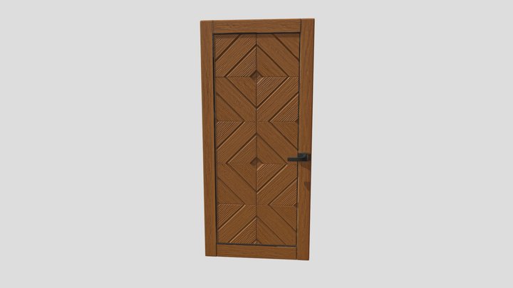 Wooden Front door – Modello 3D gratuito STL