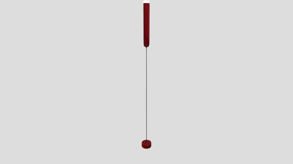 Novelty U Tube Pendant 1 2 Red