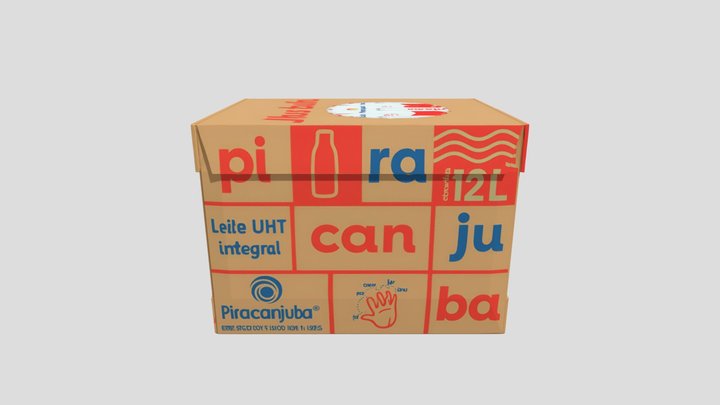 caixa de leite da piracanjuba 3D Model
