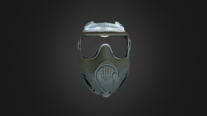 gas mask minus air fan attachments 3D Model