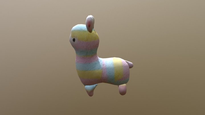Rainbow Alpaca 3D Model