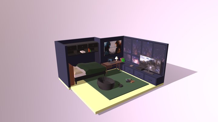 最後一戰 Halo Bedroom 3D Model