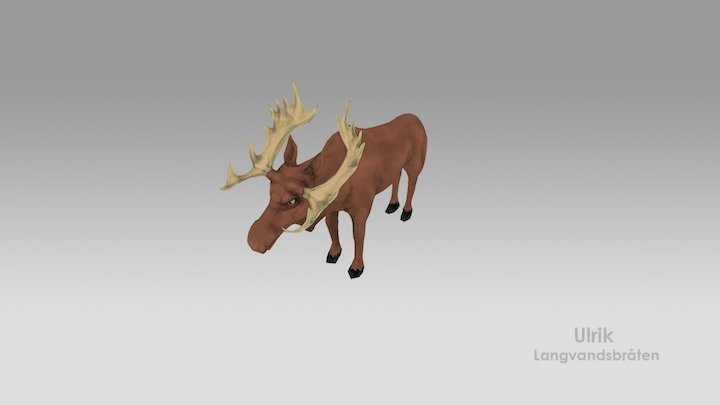 Low Poly: Moose - Anim Test 3D Model