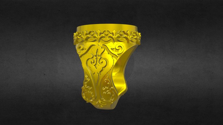 Printable 3D Men Ring (Najrani) 3D Model