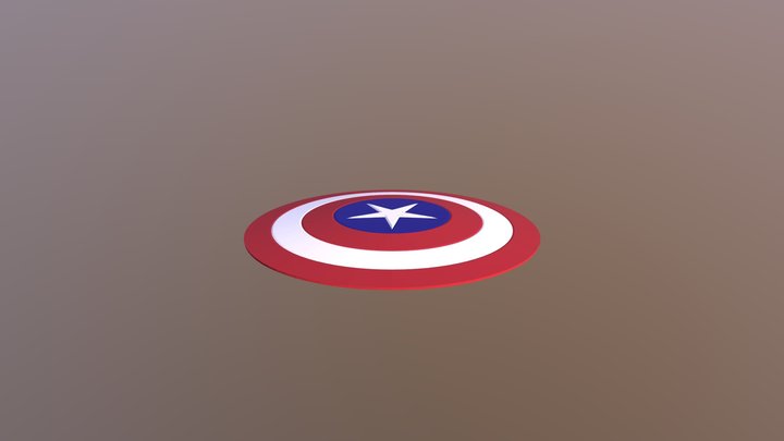 Captian America Shield 3D Model