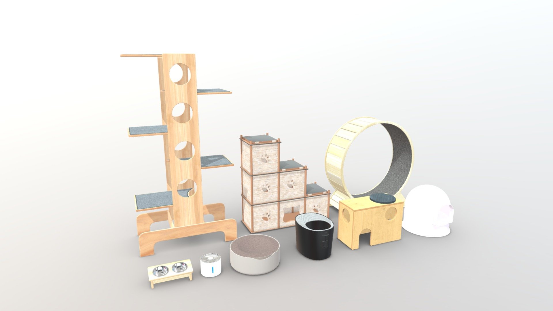 Pet Pack BlenderUE5C4D3DSmax 1 Buy Royalty Free 3D model by