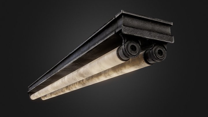 Weathered Fluorescent Light - 4096px² 3D Model