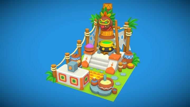 Low Poly Environment Study 3D Model